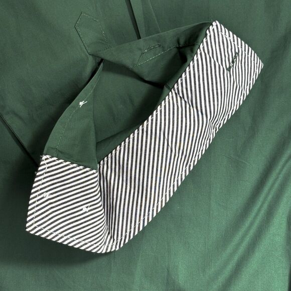 NWT Y2K 90s Coofandy Tribal Big Bold Graphic Button Flip Cuff Shirt Green 2XL - Picture 10 of 16